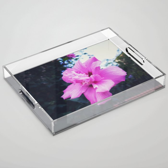 Flower pink tropical Acrylic Tray