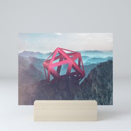 Peeking icosahedron Mini Art Print
