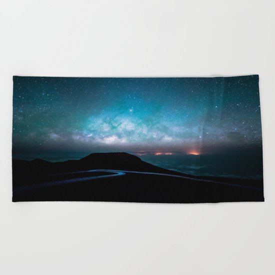 night sky Beach Towel