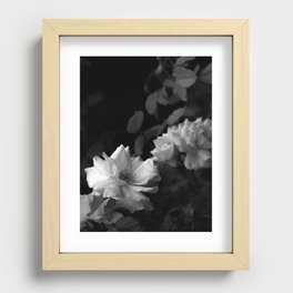Black and White Flowers, Up Close Recessed Framed Print