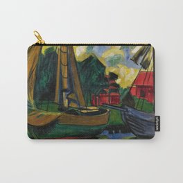 Boats in the Harbor by Hermann Max Pechstein Carry-All Pouch