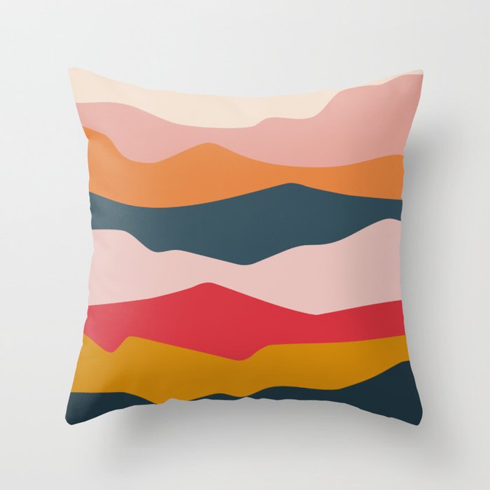 Abstract Landscape spring Throw Pillow