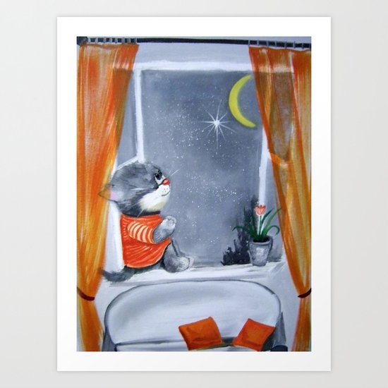 At this time of night Art Print