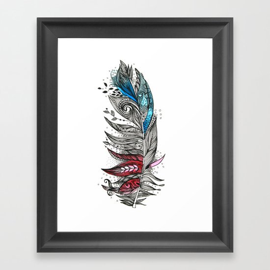 Garden Feather Framed Art Print