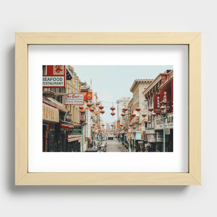 CHINA TOWN Recessed Framed Print