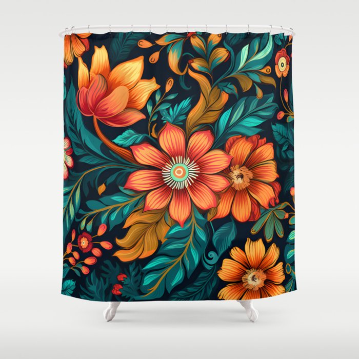Boho Chic Floral Interior Design - Bring Nature's Beauty Indoors Shower Curtain