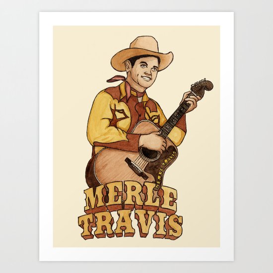 Merle Travis Art Print