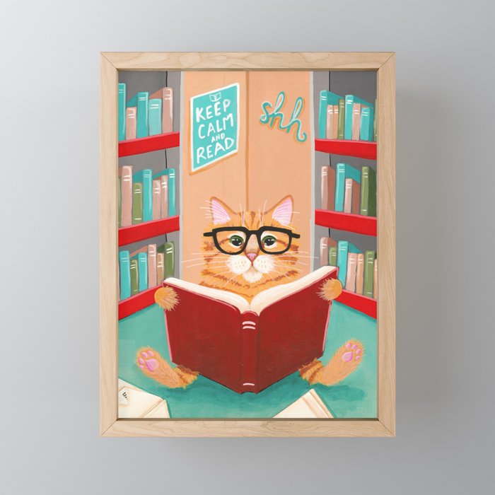 The Little Reader Framed Mini Art Print