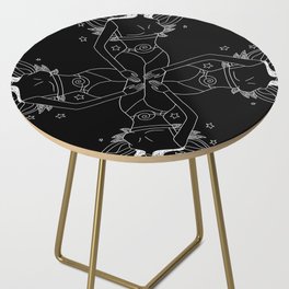 Black and White Fairys Side Table