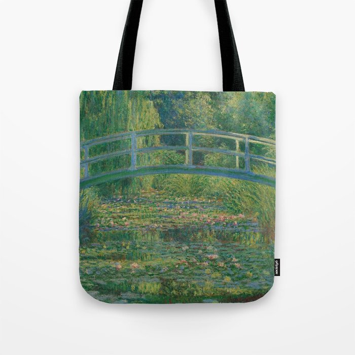Claude Monet Water Lilies and Japanese Bridge Tote Bag