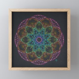 Bright colorful Mandala Framed Mini Art Print