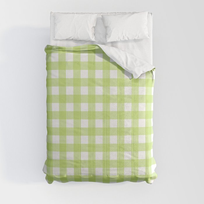 Green gingham pattern Comforter