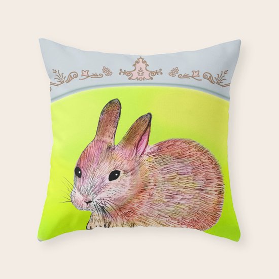 Easter Bunny Throw Pillow