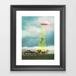 They too love horses (UFO) Framed Art Print