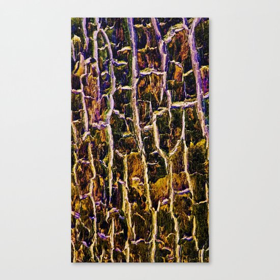 Jewel Toned Topaz Tree Bark Canvas Print