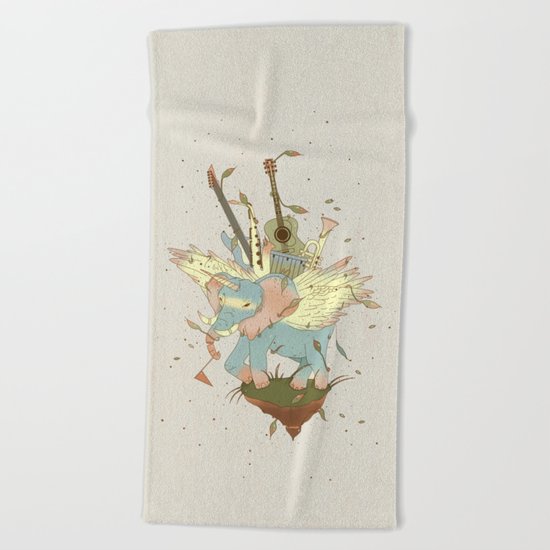 Elephant Caravan Beach Towel