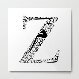 Creative Beautiful Letter "Z" Design. Metal Print