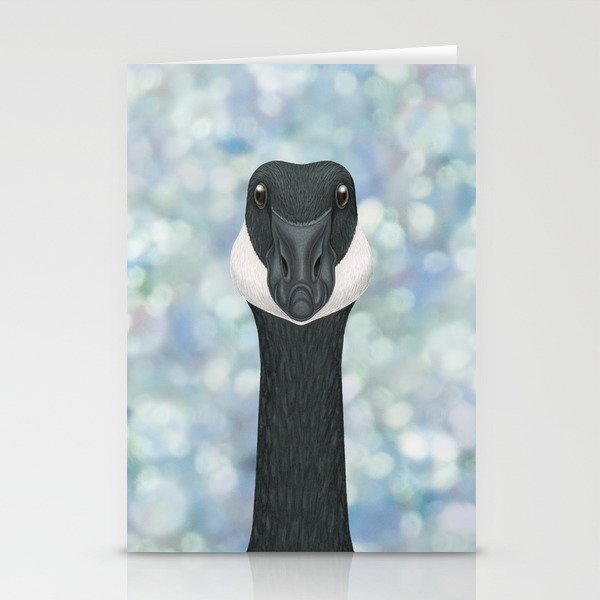 Canada goose woodland animal portrait Stationery Cards