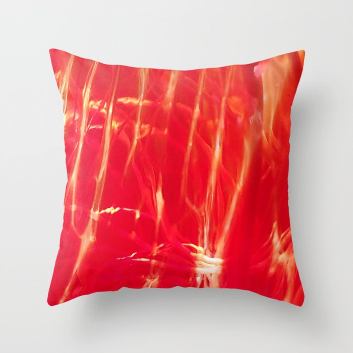 Red shiny dragonglass Throw Pillow
