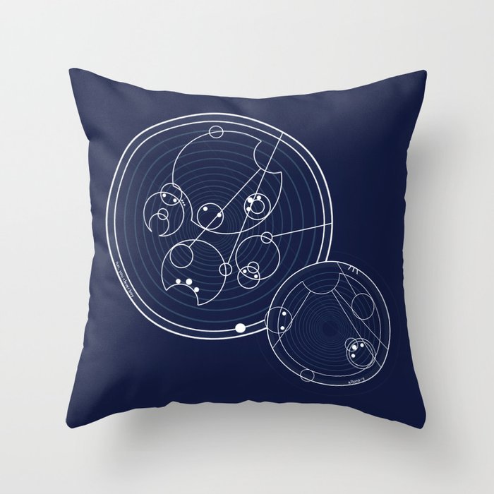 Doctor Who Gallifreyan - Run You Clever Boy, Allons-y! Throw Pillow