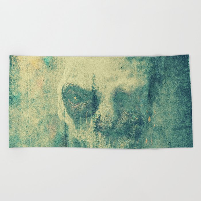 Scary ghost face #6 | AI fantasy art Beach Towel