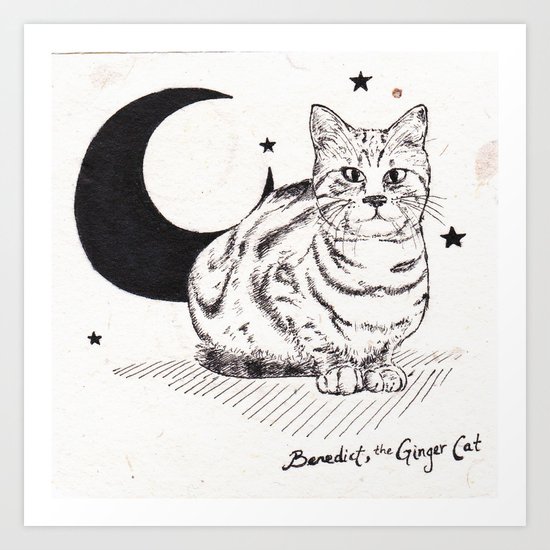 Benedict, the Ginger Cat Art Print