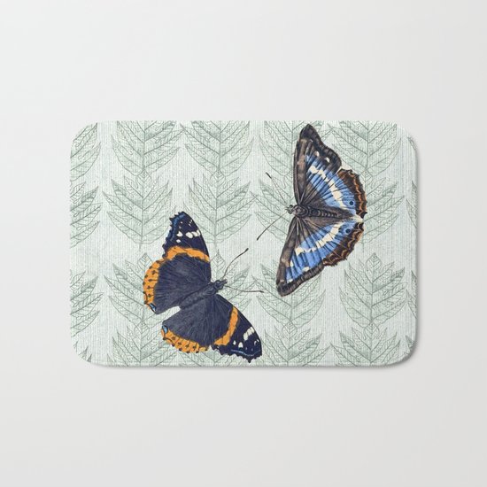 A Butterfly summer Bath Mat
