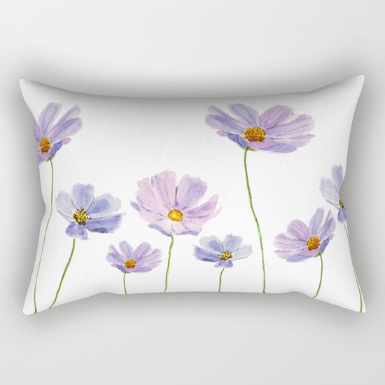 purple cosmos 2 Rectangular Pillow