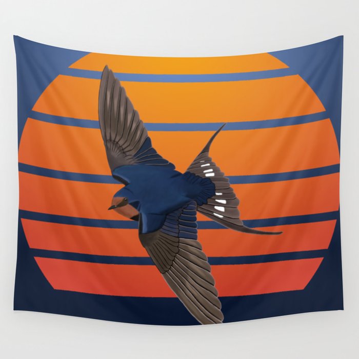 Jz Birds Barn Swallow Bird Design Wall Tapestry By Jzbirds Society6