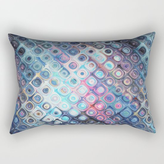 Reflecting Circles of Color Rectangular Pillow