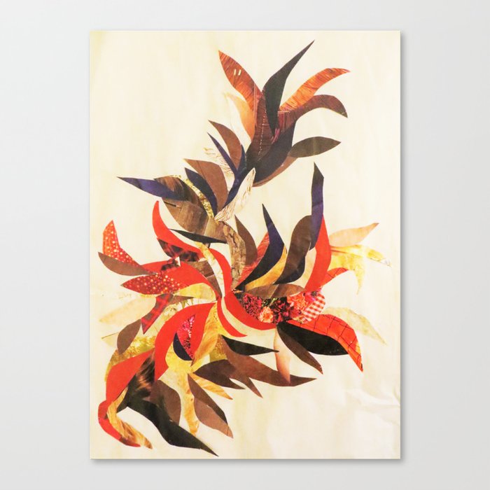 Abstract Floral Collage Canvas Print