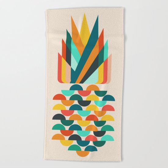 Groovy Pineapple Beach Towel