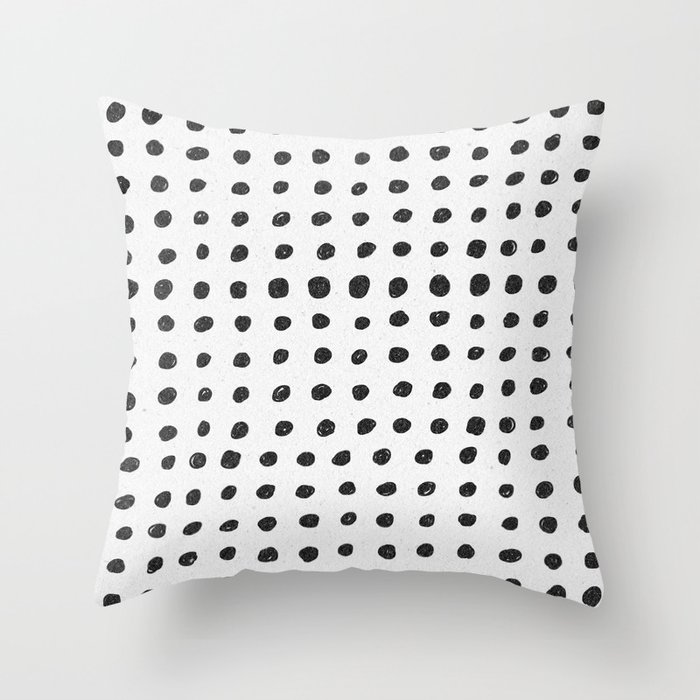 Scribble Dots Throw Pillow