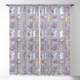Dogs Sheer Curtain