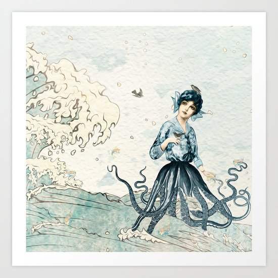 Octopus Fairy Art Print