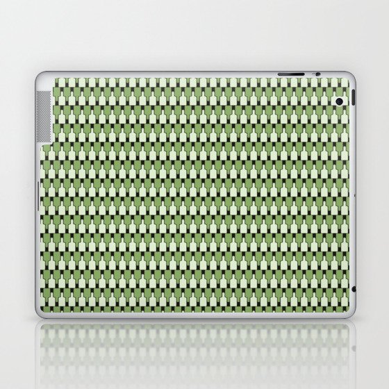 Geometric Cutting Board Pattern in Green Laptop & iPad Skin