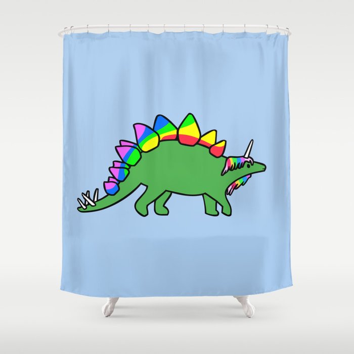 Stegocorn Unicorn Stegosaurus Shower Curtain By Jezkemp Society6
