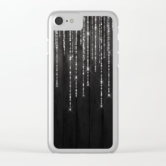 Fairy Lights on Wood 02 Clear iPhone Case