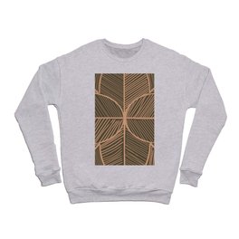 Muted Hand Drawn Jungle Leaf Crewneck Sweatshirt