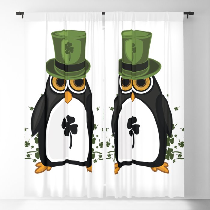 Saint Patrick's Penguin Blackout Curtain