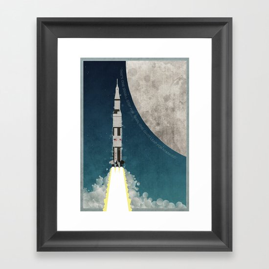 Apollo Rocket Framed Art Print