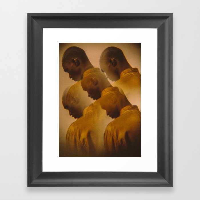Yellow Man Head Down Framed Art Print