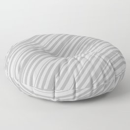 [ Thumbnail: Light Gray and Dark Gray Colored Lines Pattern Floor Pillow ]