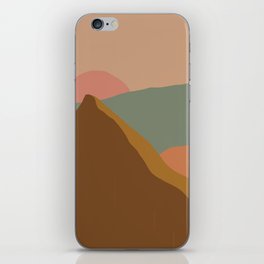Minimalistic Bohemian Landscape in Muted Earthy Colors iPhone Skin