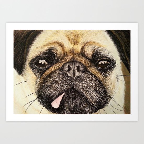 Pug Dog Art Print