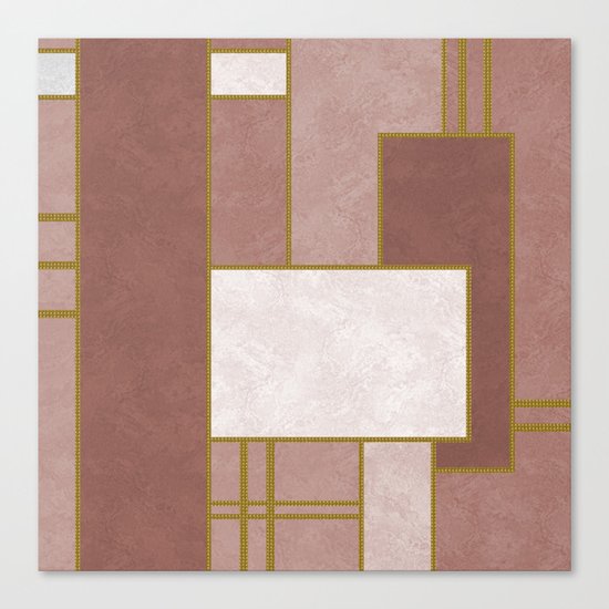 ABSTRACT GEOMETRIC 02 (marble) Canvas Print