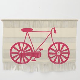 Road Bike Lover Pink Print Pattern Wall Hanging