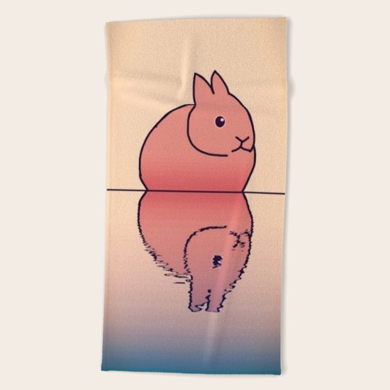 rabbit-78 Beach Towel