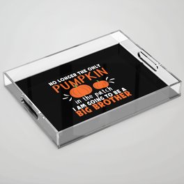 Thanksgiving Pumpkin Brother Pregnancy Reveal Acrylic Tray