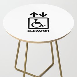 Disabled People Elevator Sign Side Table